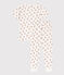 Children's unisex short-sleeved leopard print cotton pyjamas MARSHMALLOW white/MULTICO white