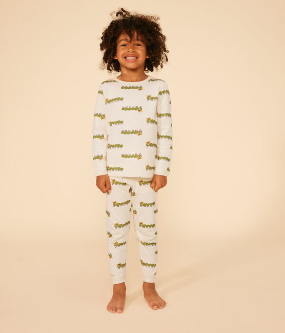 Children's Cotton Animal Print Pyjamas AVALANCHE white/MULTICO