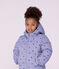 Children's heart print puffer jacket purple/multicolor