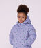 Children's heart print puffer jacket purple/multicolor