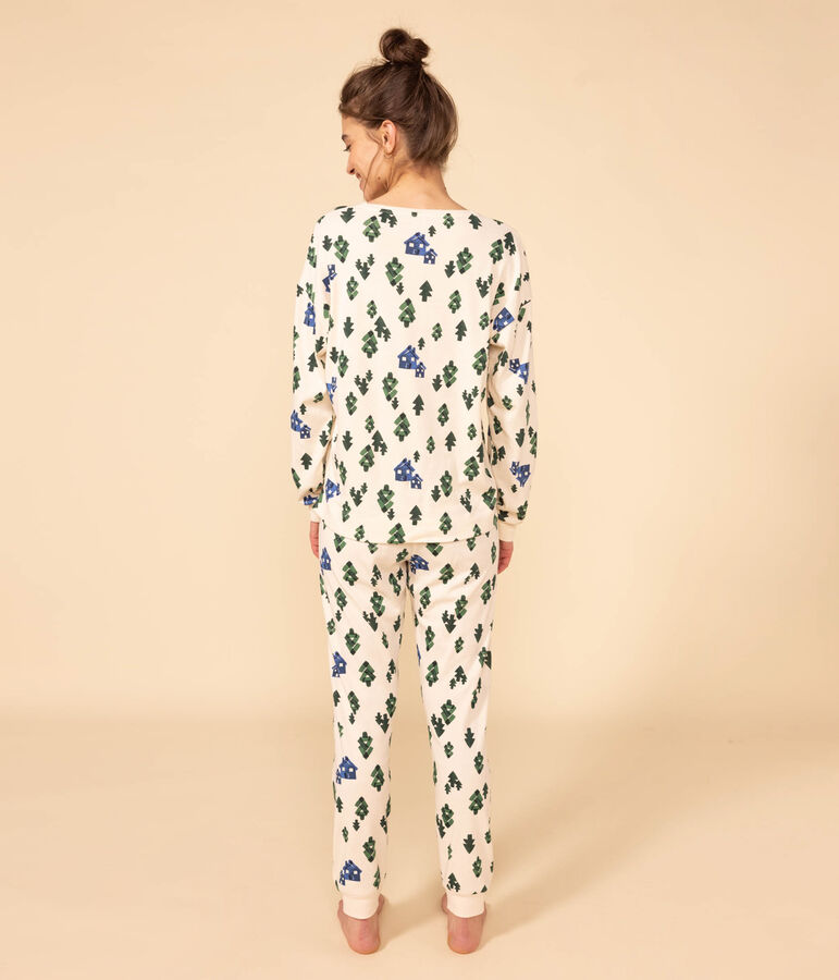 Women's Chalet Cotton Pyjamas Ecru/multicolor