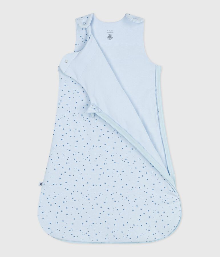Babies' 1.5 TOG star-print cotton sleeping bag blue/blue