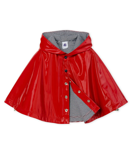 Baby Girls' Glossy Rain Cape TERKUIT red