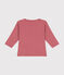Babies' long-sleeved cotton T-Shirt ROSEWOOD pink