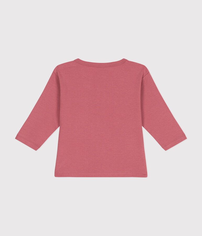 Babies' long-sleeved cotton T-Shirt pink