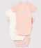 Babies' Short-Sleeved Wrapover Organic Cotton Bodysuits - 3-Pack variante 1