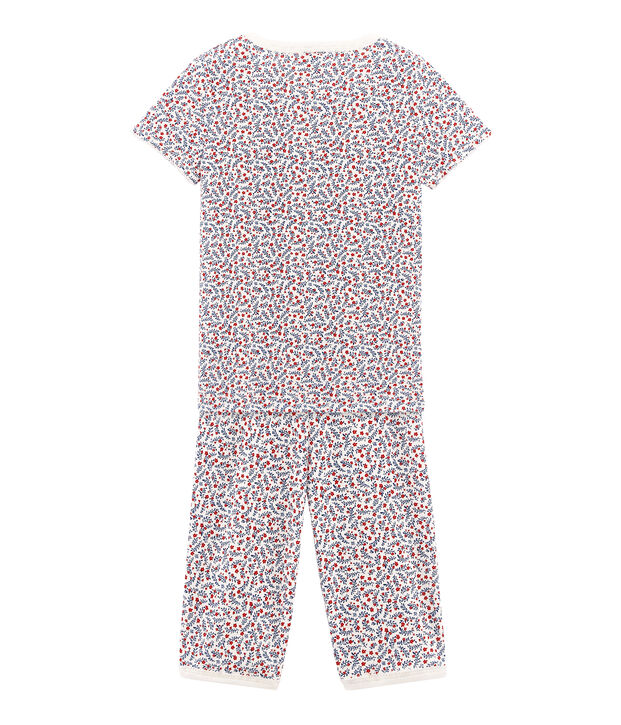 Girls' short Pyjamas white/multicolor