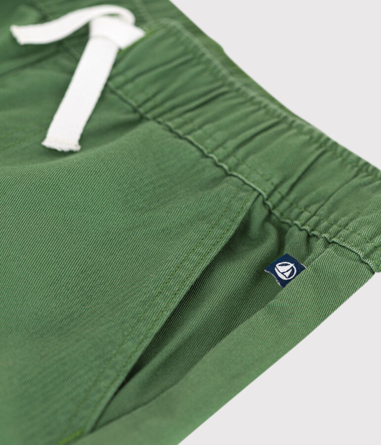 Children's cotton trousers PALMERAIE green