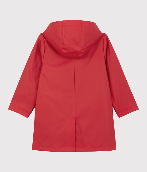 Girls' Hooded Trench coat red