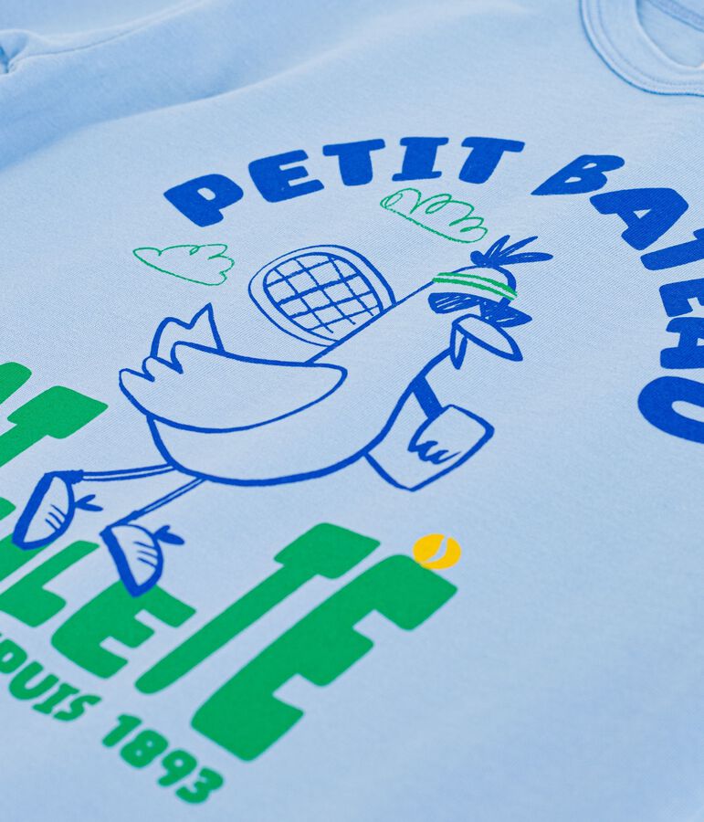 Children's short-sleeved cotton T-shirt blue