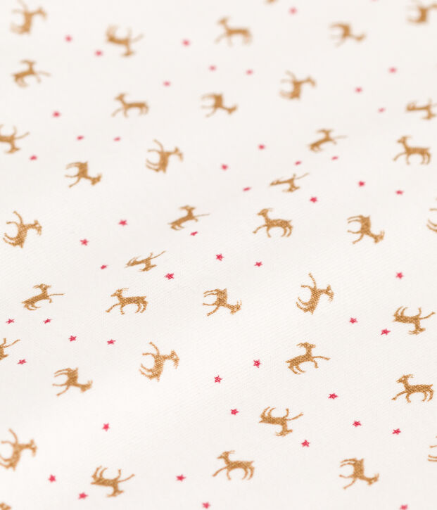 Babies' Footless Cotton Bodyjama white/red