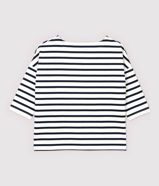 Women's Breton Top MARSHMALLOW white/SMOKING blue