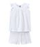 Girls' Fine Cotton short Pyjamas ECUME white