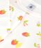 Children's very snug-fitting pyjamas in printed cotton with a fruit print MARSHMALLOW white/MULTICO white