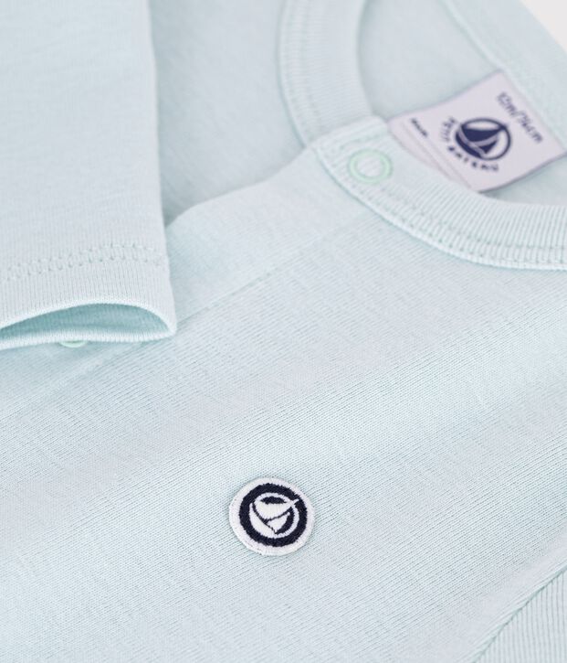 Babies' plain cotton cardigan green