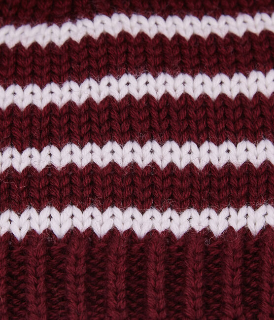 Wool blend hat OGRE red/MARSHMALLOW white