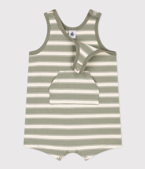 Babies' Sleeveless Thick Striped Jersey Playsuit MARECAGE /AVALANCHE