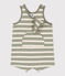 Babies' Sleeveless Thick Striped Jersey Playsuit MARECAGE /AVALANCHE