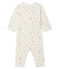 Baby Girls' Footless Ribbed Sleepsuit MARSHMALLOW white/MULTICO white