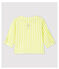 Babies' Yellow Stripy Organic Cotton Poplin Blouse JAUNE yellow/MARSHMALLOW white