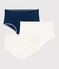 Children's heart-print cotton and elastane shorties - 3-pack variante 1