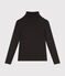Women's Iconic cotton roll neck T-shirt CITY CHINE grey