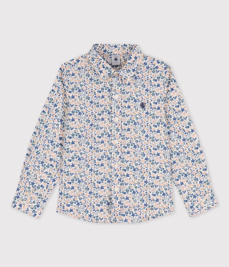 Boys' Poplin Shirt white/multicolor