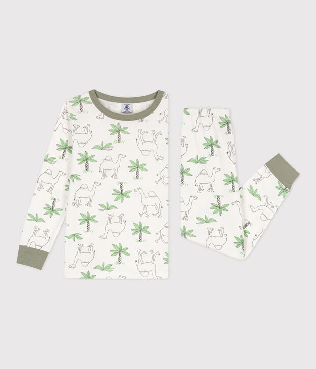 Unisex Dromedary Cotton Pyjamas white/multicolor