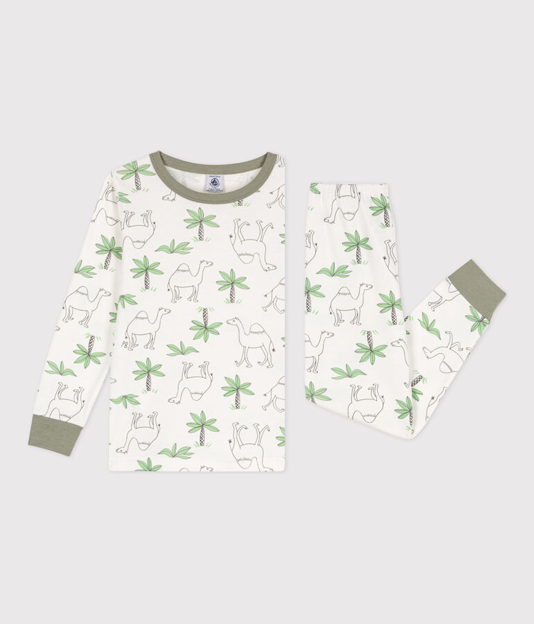 Unisex Dromedary Cotton Pyjamas white/multicolor