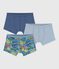 Pack of children's printed cotton boxers with covered waistbands variante 1