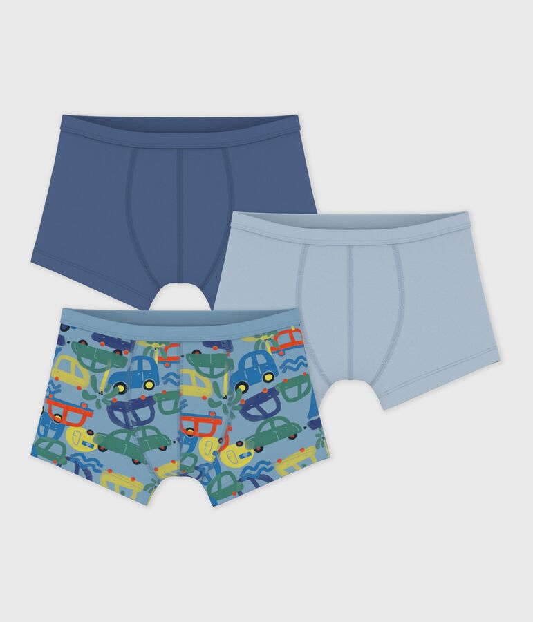 Pack of children's printed cotton boxers with covered waistbands variante 1