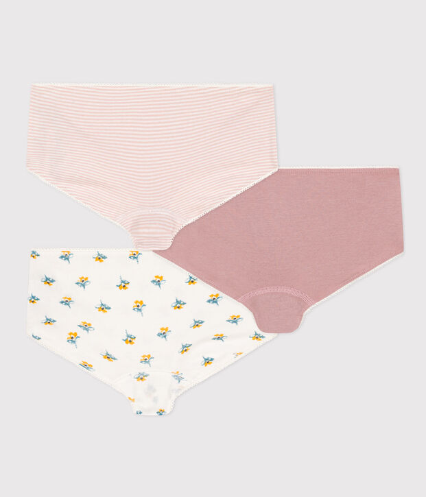 Girls' Floral Cotton Hipsters - 3-Pack multicolor
