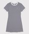 Women's short cotton dress blue/white
