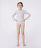 Children's UV-protective long-sleeved floral swim T-shirt MARSHMALLOW white/MULTICO white