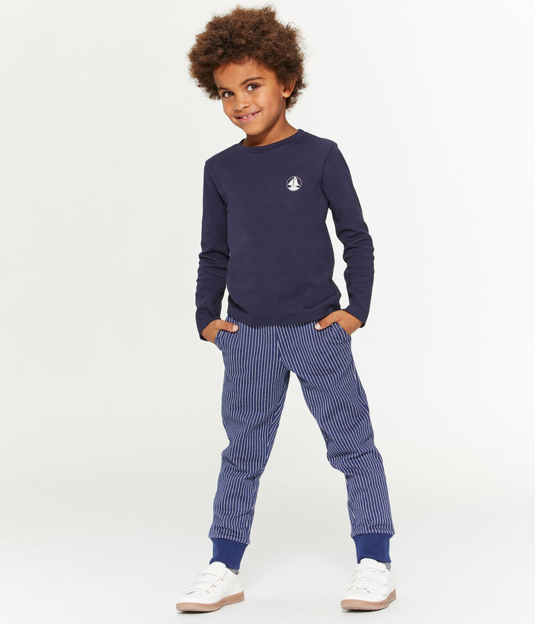 Boys' Knit Trousers blue/white
