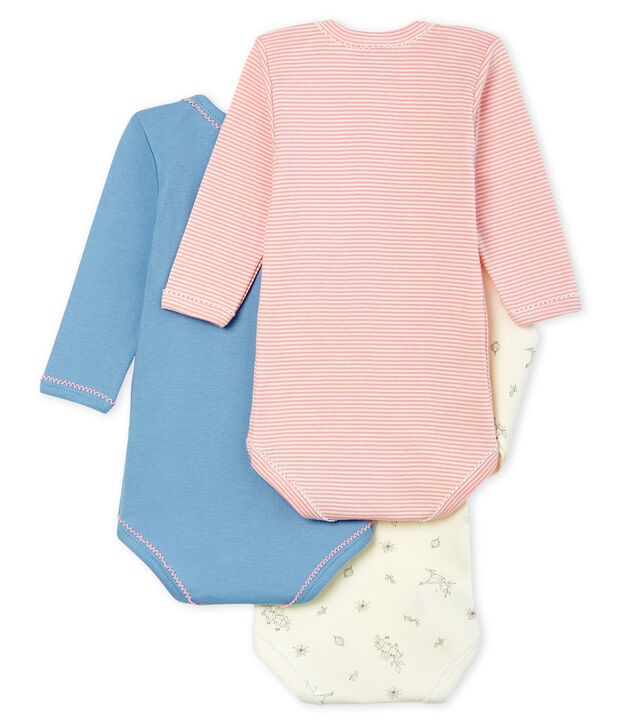 Baby Girls' Long-Sleeved Bodysuit - 3-Piece Set multicolor
