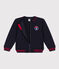 Boys' Thick Jersey Baseball Jacket SMOKING blue