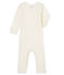 Babies' Long-Sleeved Bodysuit in Cotton/Wool ECRU CN