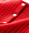 Baby girls' cardigan in quilted tube knit TERKUIT red