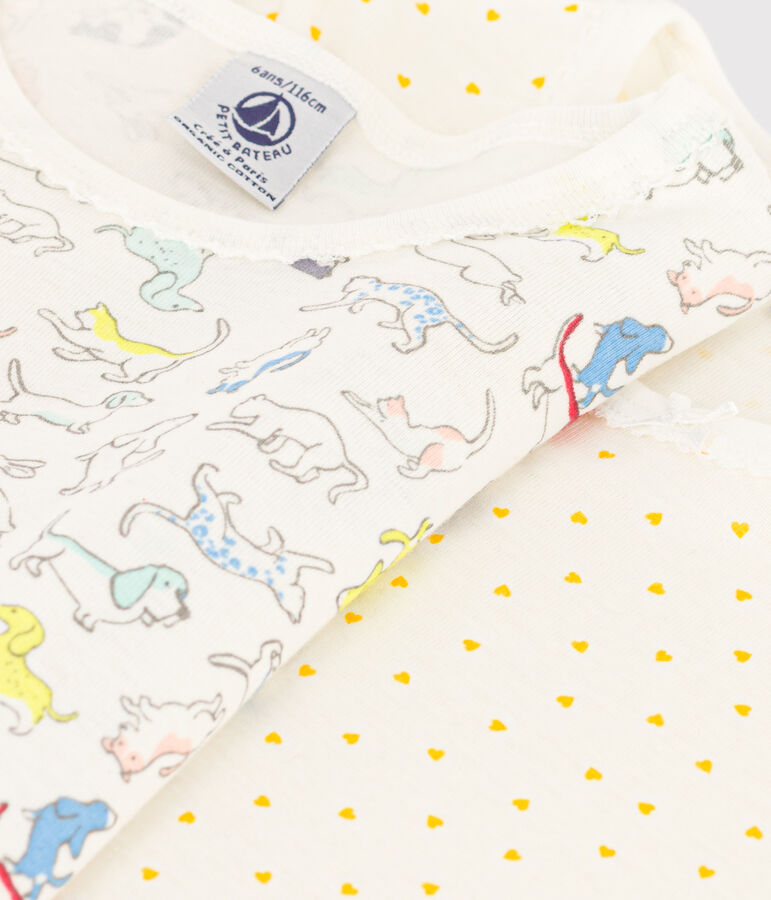 Girls' Animal Themed Short Cotton Pyjamas - 2-Pack multicolor