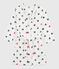 Children's printed fleece dressing gown MARSHMALLOW white/MULTICO white