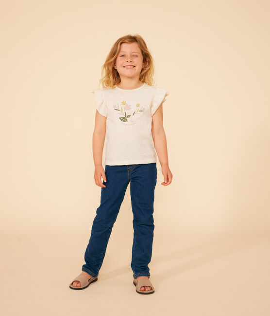 Girls' Slub Jersey T-shirt AVALANCHE Ecru