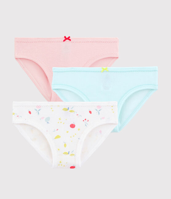 Girls' Fruit Pattern Organic Cotton Briefs - 3-Pack variante 1