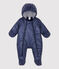 Babies' Printed Snowsuit SMOKING blue/MARSHMALLOW white