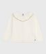 Children's plain wool and cotton cardigan
