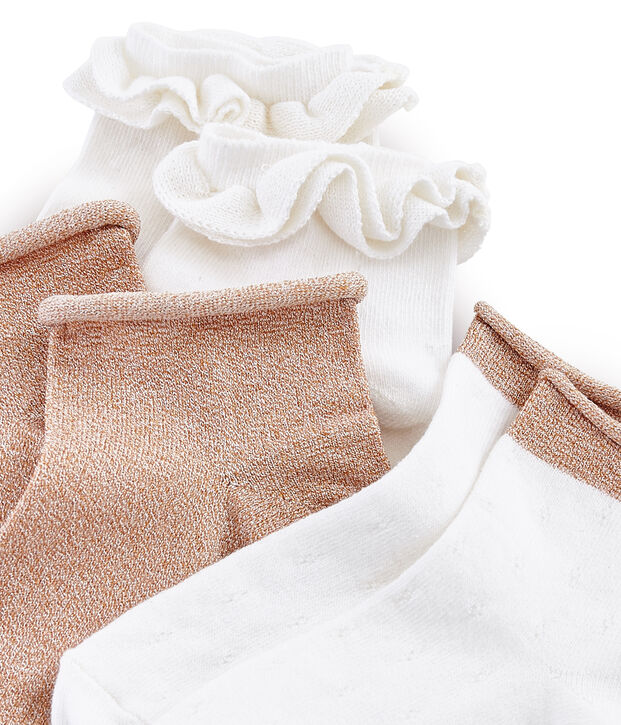 Box of 3 Pairs of Girls' Socks multicolor