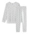 Girls' Velour Pyjamas BELUGA grey/MARSHMALLOW white