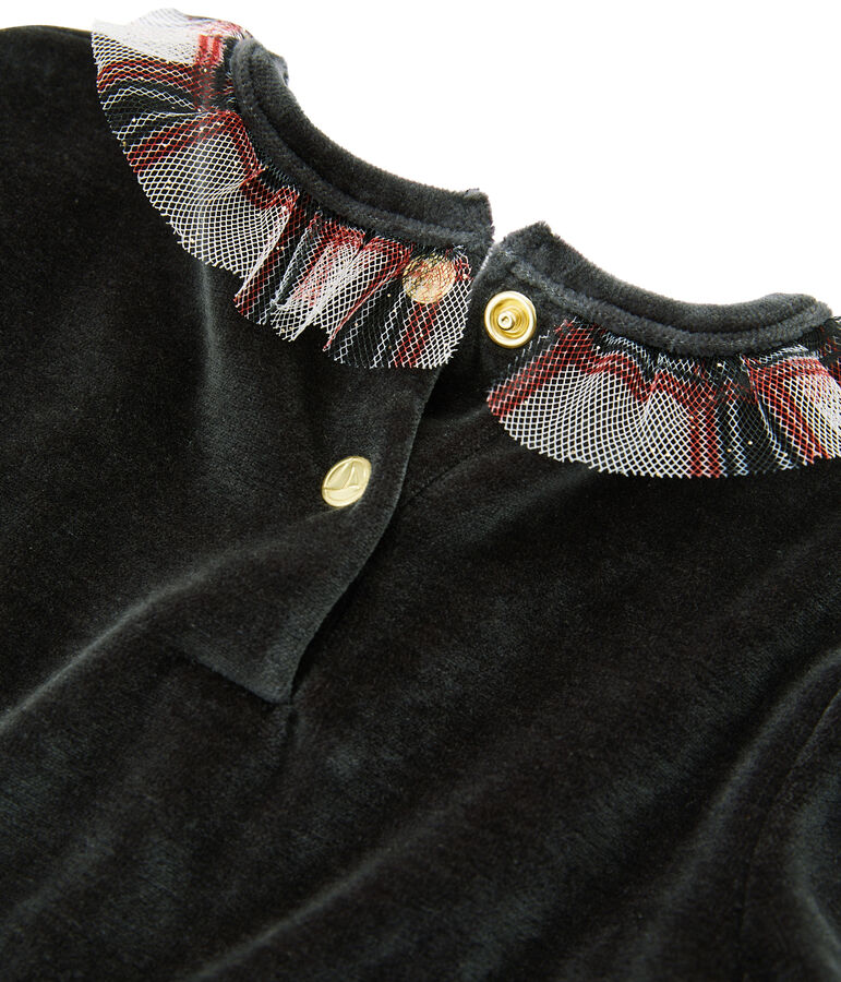 Girls' Short-Sleeved Dress black/multicolor