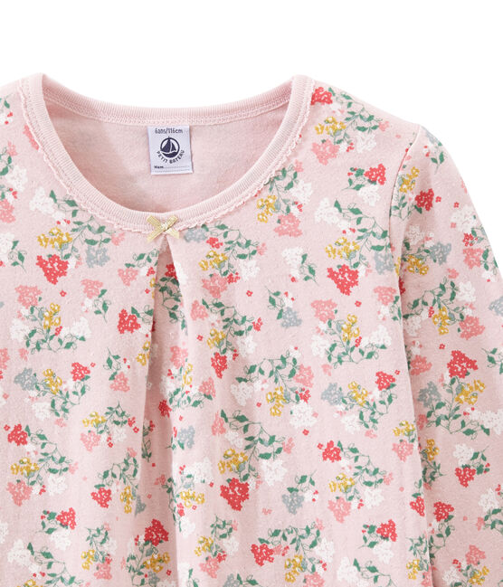 Little girl's nightgown JOLI pink/MULTICO white