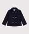 Children's pea coat in plain woollen broadcloth SMOKING